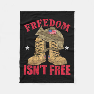 God Family Country American Soldier Us Flag Memori Fleece Blanket