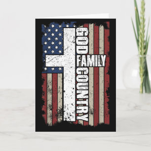 God Family Country  Card