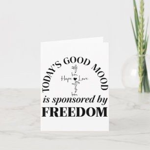 God Family Country Dom Faith Dom Family Love Cross Card