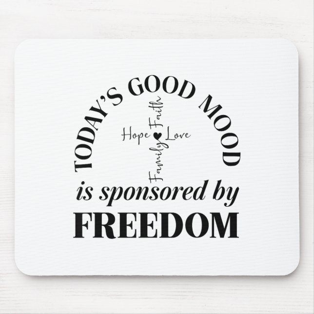 God Family Country Dom Faith Dom Family Love Cross Mouse Mat (Front)