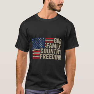 God Family Country Dom Patriotic Christian Usa Fla T-Shirt