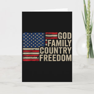 God Family Country Freedom Patriotic Christian Usa Card