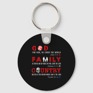 God Family Country  Key Ring