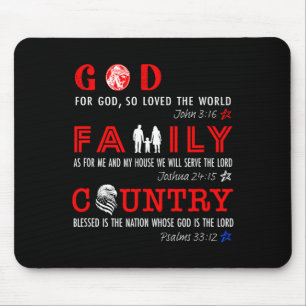 God Family Country  Mouse Mat