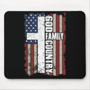 God Family Country  Mouse Mat