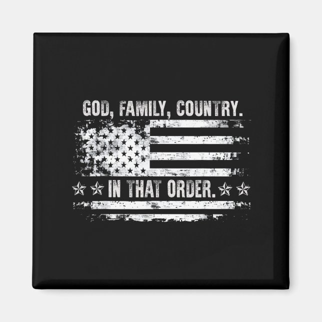 God Family Country Patriotic Faith Pride Usa For S Magnet (Front)