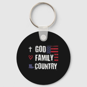 God Family Country Patriotic Veteran Soldier Memor Key Ring