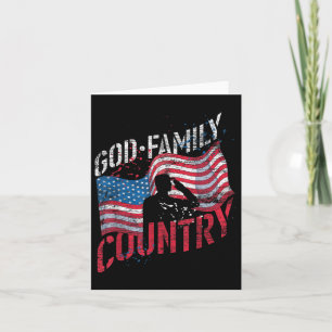 God Family Country Soldier Us Flag American Memori Card