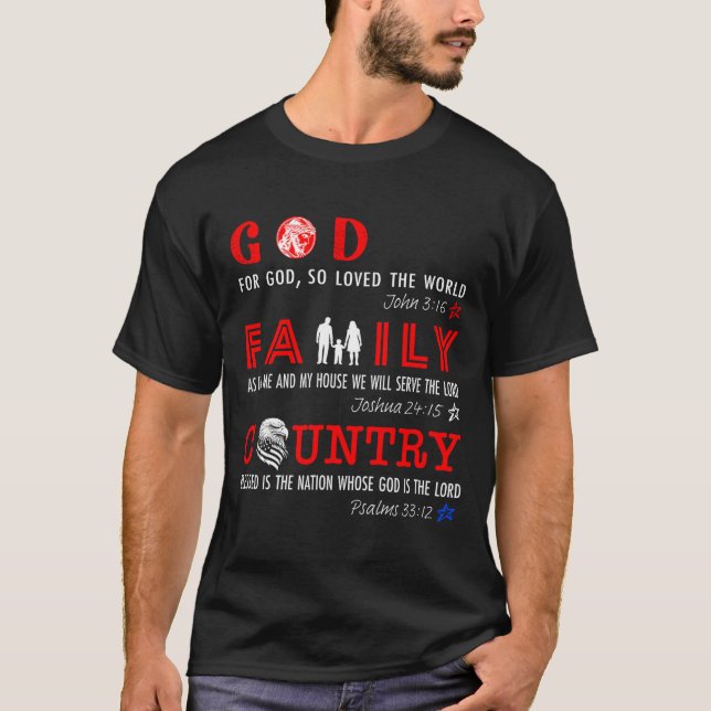 God Family Country  T-Shirt (Front)