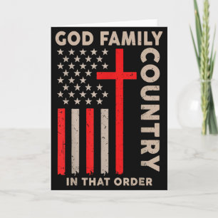 God Family Country That Order American Christian P Card