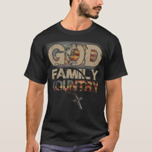God Family Country US Flag Patriotic Christian T-Shirt