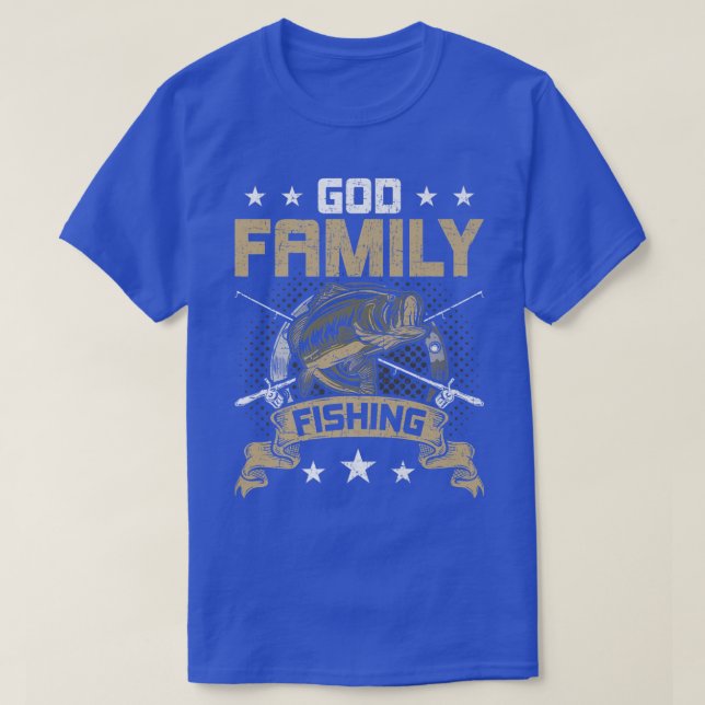 God Family Fishing Fly Fishing Premium T-Shirt (Design Front)
