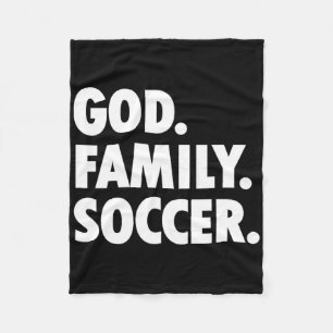 God Family Soccer - Novelty Faith Fleece Blanket
