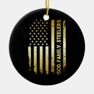 God Family Steelers Ceramic Tree Decoration