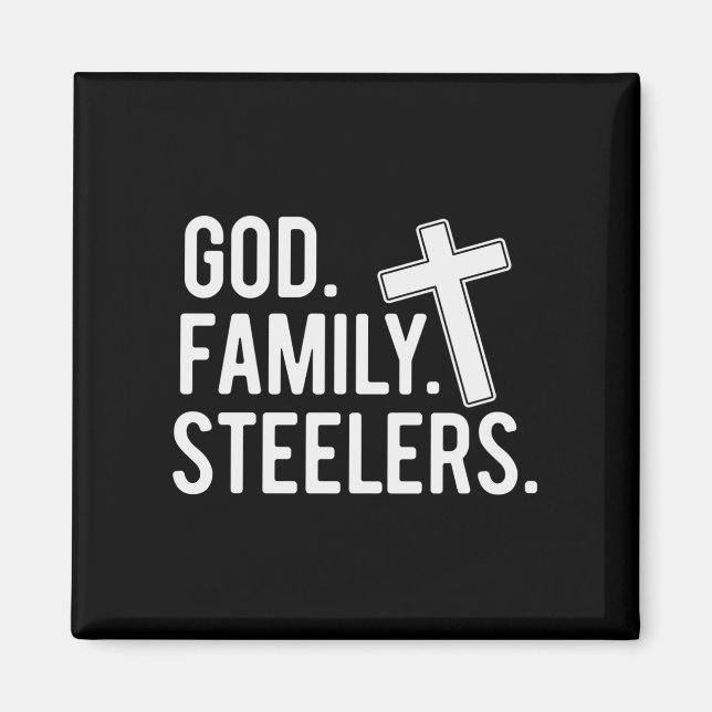 God Family Steelers Pro Us Flag Father's Day Dad.p Magnet (Front)