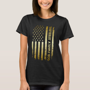 God Family Steelers Pro Us Flag Shirt Father's Day