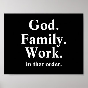 God Family Work Order Quote Poster