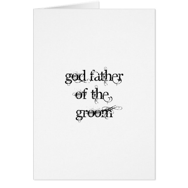 God Father of the Groom (Front)