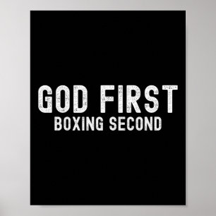 God First Boxing Second - Funny Boxing Lover  Poster