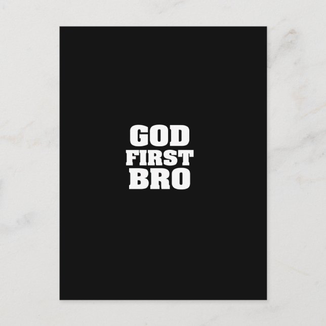 god first bro postcard (Front)
