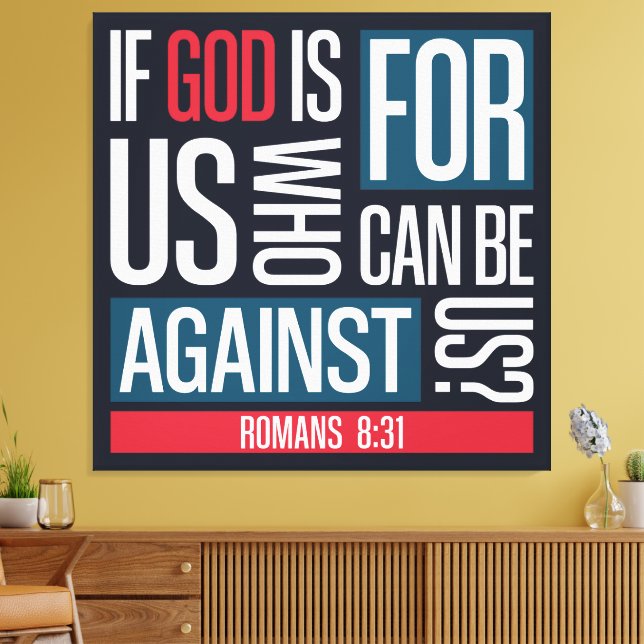 God for us canvas print (Insitu(LivingRoom))