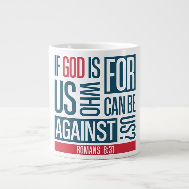 God for us large coffee mug (Front)