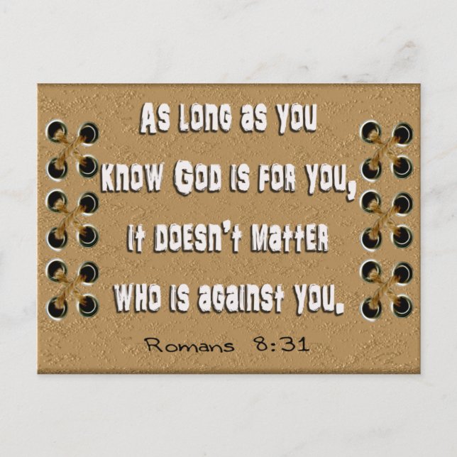 God for you postcard (Front)