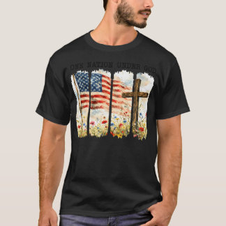 God Fourth Of July Flag Jesus Patriotic T-Shirt