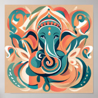 God Ganesha Abstract Design