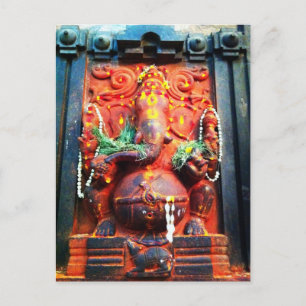 God Ganesha statue Postcard