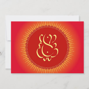 God Ganesha with sun rays