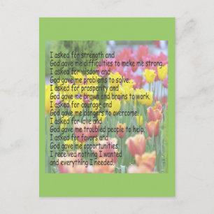 God Gave Me Strength Postcard