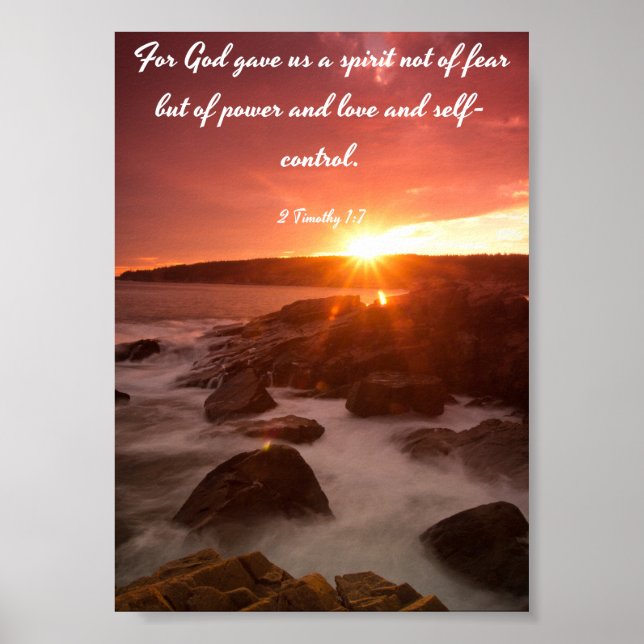 God gave us a spirit - Bible Poster (Front)
