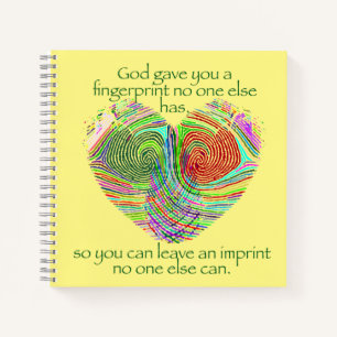 God Gave You A Fingerprint Notebook