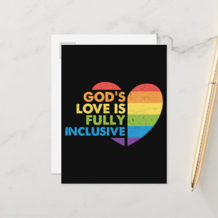 God Gay Christian Lgbt Announcement Postcard