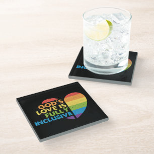 God Gay Christian Lgbt Glass Coaster