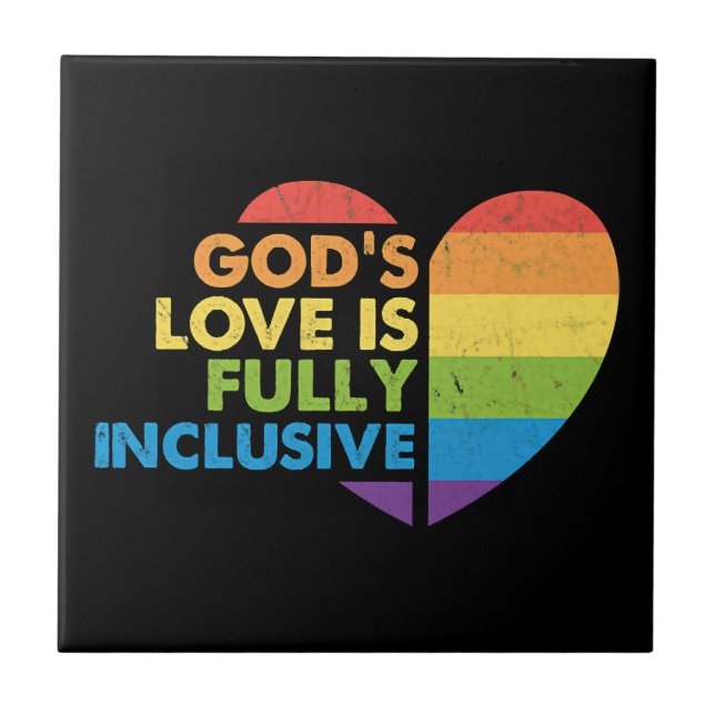 God Gay Christian Lgbt Tile (Front)