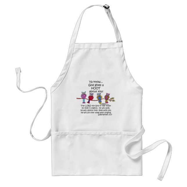 God Gives a Hoot Owls Standard Apron (Front)
