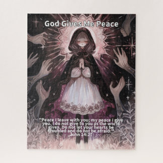 God Gives Me Peace - Christian Anime Jigsaw Puzzle