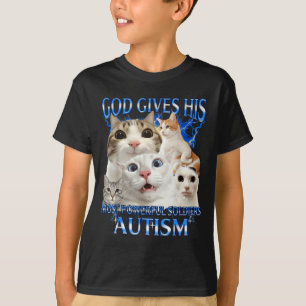 God gives most powerful soldiers autism awareness T-Shirt