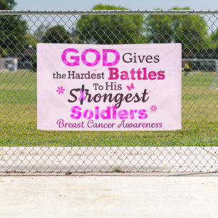 GOD Gives the Hardest Battles Banner