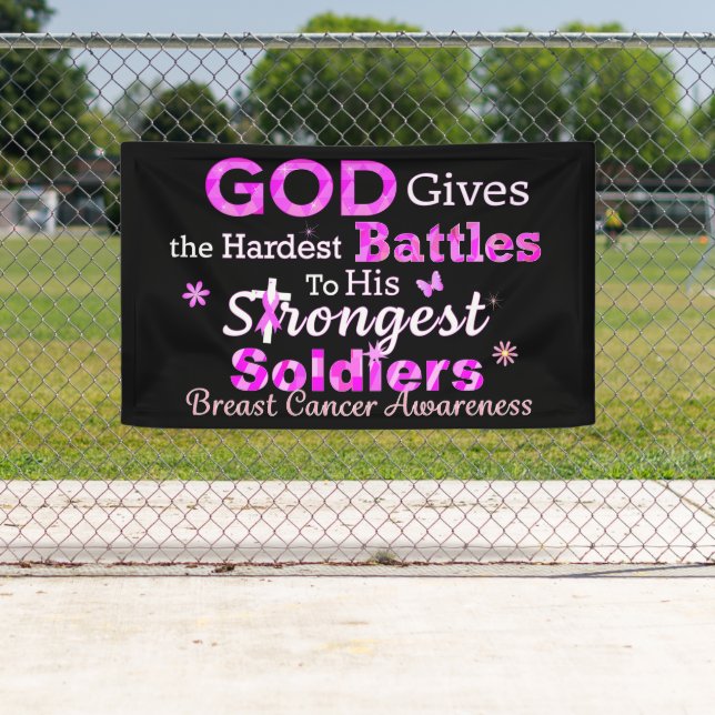 GOD Gives the Hardest Battles Banner (Insitu)