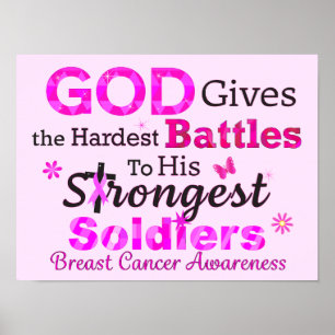 GOD Gives the Hardest Battles Poster