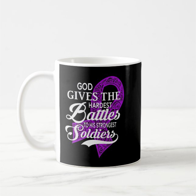 God Gives The Hardest Battles Strongest Soldiers A Coffee Mug (Left)