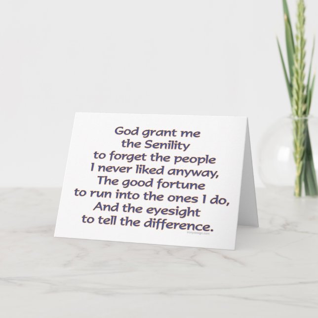 God Grant Me Humour Card (Front)