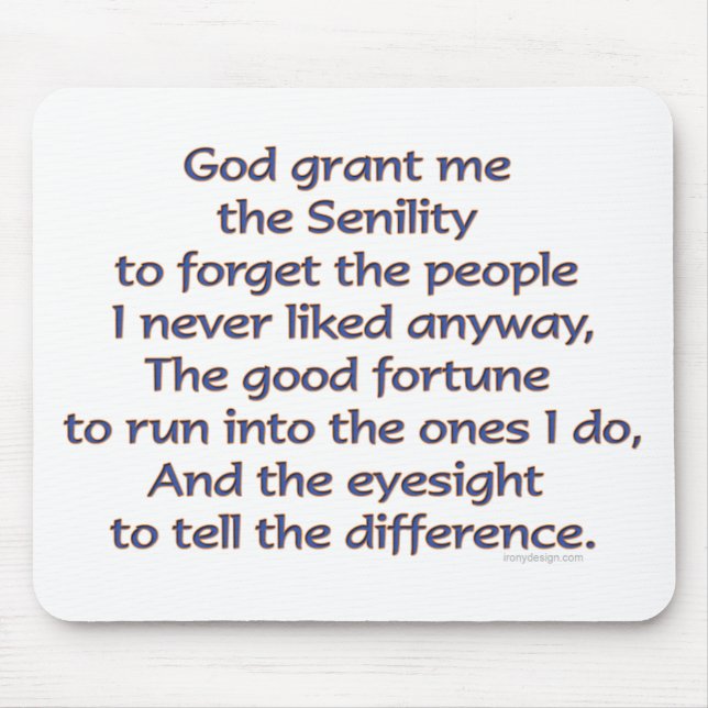 God Grant Me Humour Mouse Mat (Front)