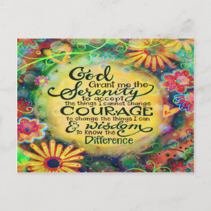 “ God Grant Me the Serenity” Inspirivity Postcard