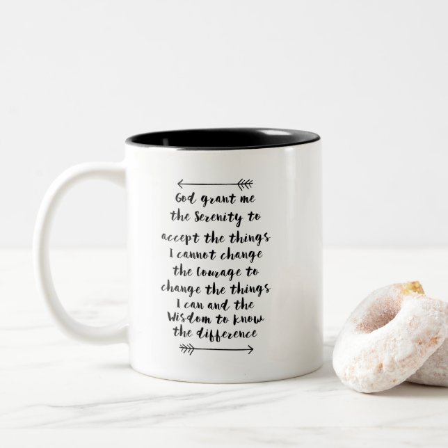 God Grant Me The Serenity Prayer Coffee Mug (With Donut)
