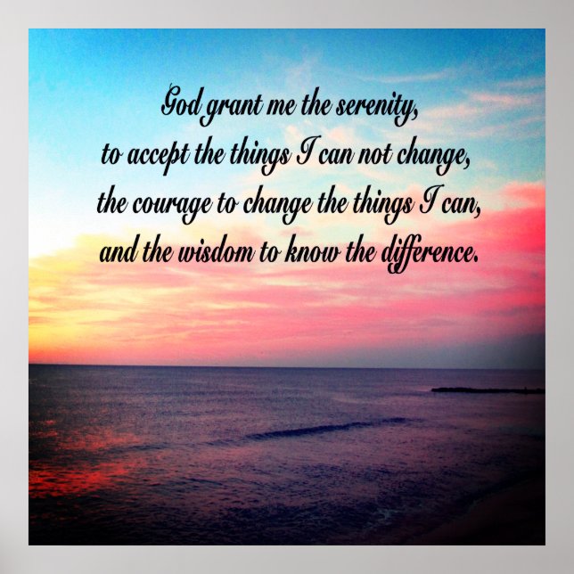GOD GRANT ME THE SERENITY SUNRISE ON THE OCEAN POSTER (Front)
