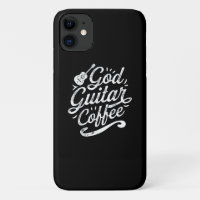 God Guitar Coffee Music Lover Funny Christian